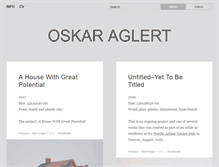 Tablet Screenshot of oskaraglert.com